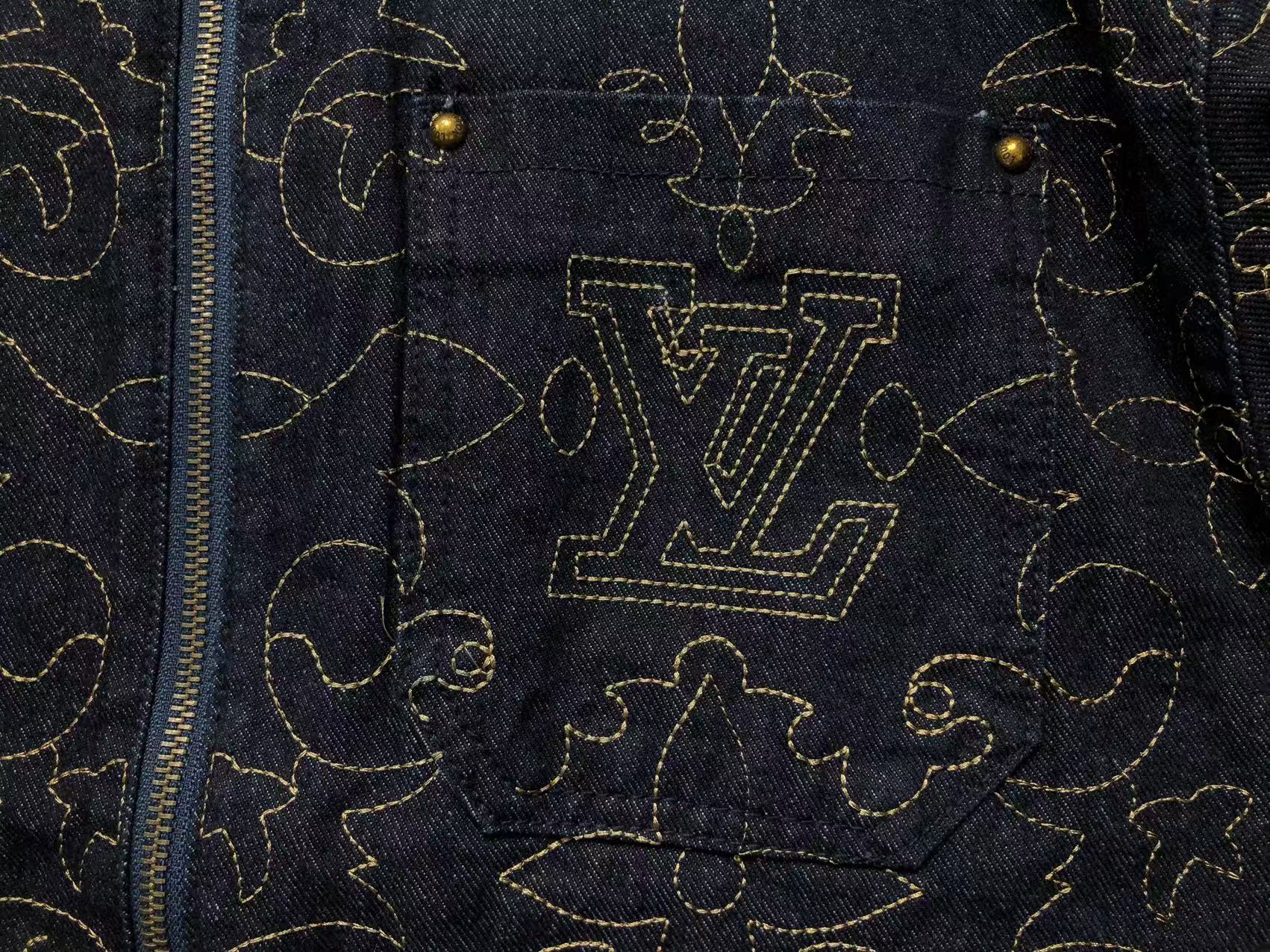 LOUIS VUITTON LV EMBROIDERED UTILITY DENIM JACKET - Sin Sity Reps