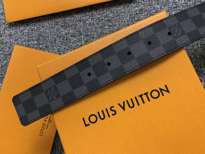 LOUIS VUITTON LV INITIALES BELT GRAPHITE BLACK - Sin Sity Reps