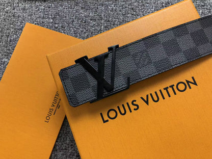 LOUIS VUITTON LV INITIALES BELT GRAPHITE BLACK - Sin Sity Reps