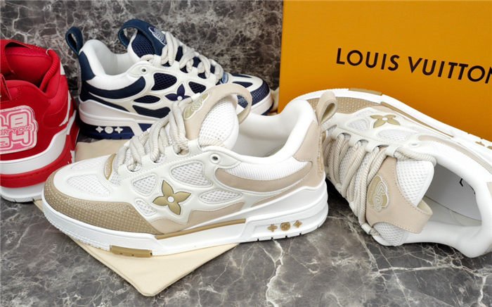 LOUIS VUITTON LV SKATE SNEAKER BEIGE WHITE - Sin Sity Reps