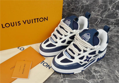 LOUIS VUITTON LV SKATE SNEAKER MARINE WHITE - Sin Sity Reps