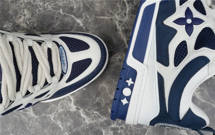 LOUIS VUITTON LV SKATE SNEAKER MARINE WHITE - Sin Sity Reps