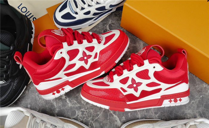 LOUIS VUITTON LV SKATE SNEAKER RED WHITE - Sin Sity Reps