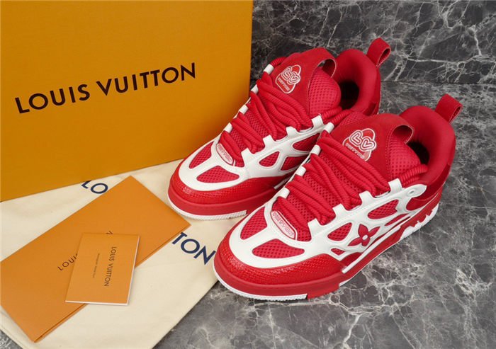 LOUIS VUITTON LV SKATE SNEAKER RED WHITE - Sin Sity Reps