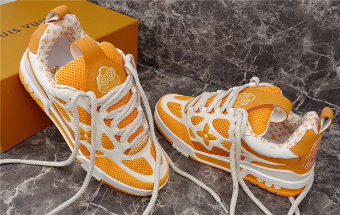 LOUIS VUITTON LV SKATE SNEAKER YELLOW WHITE - Sin Sity Reps