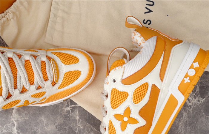 LOUIS VUITTON LV SKATE SNEAKER YELLOW WHITE - Sin Sity Reps