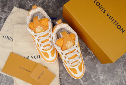 LOUIS VUITTON LV SKATE SNEAKER YELLOW WHITE - Sin Sity Reps