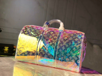 LOUIS VUITTON MONOGRAM 50 PRISM HOLOGRAPHIC TRAVEL BAG - Sin Sity Reps