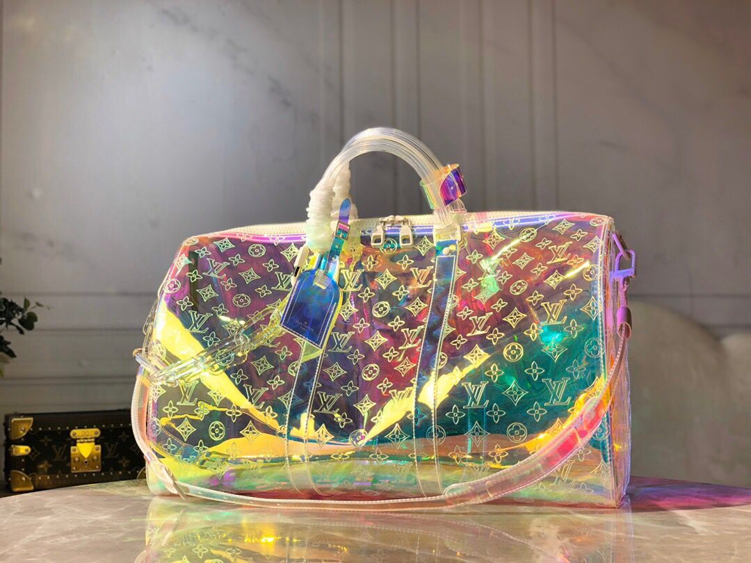 LOUIS VUITTON MONOGRAM 50 PRISM HOLOGRAPHIC TRAVEL BAG - Sin Sity Reps