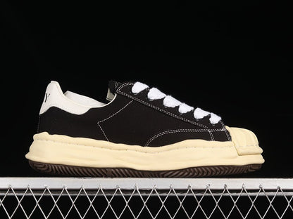 MAISON MIHARA YASUHIRO BLAKEY OG SOLE LEATHER LOW BEIGE BLACK - Sin Sity Reps