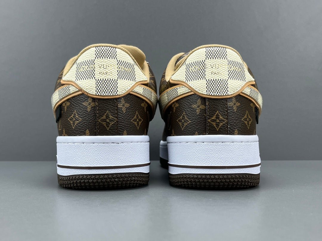 NIKE AIR FORCE 1 LOUIS VUITTON BROWN - Sin Sity Reps