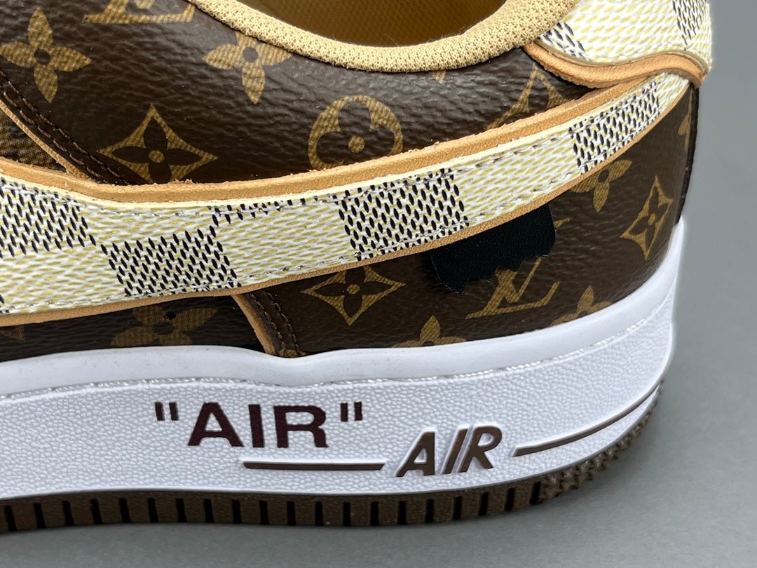 NIKE AIR FORCE 1 LOUIS VUITTON BROWN - Sin Sity Reps