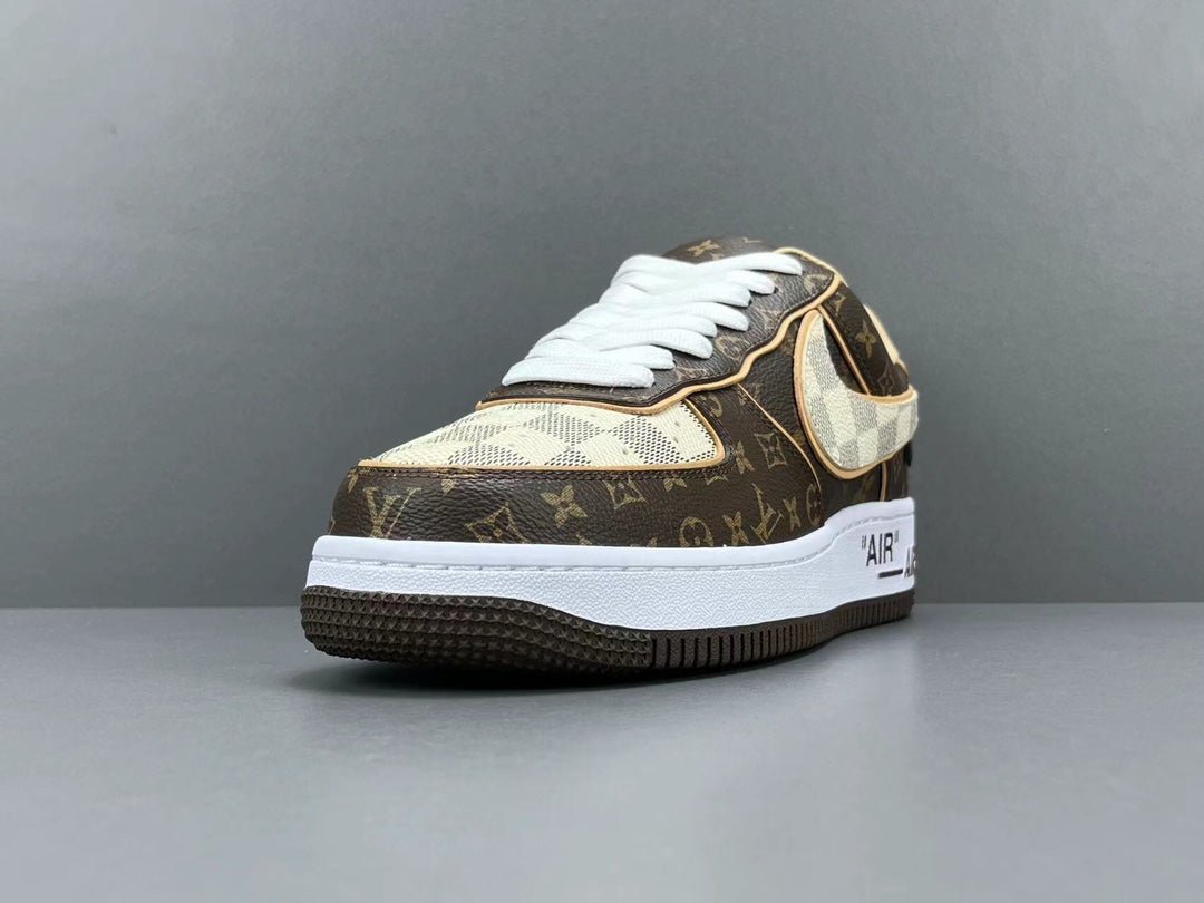 NIKE AIR FORCE 1 LOUIS VUITTON BROWN - Sin Sity Reps