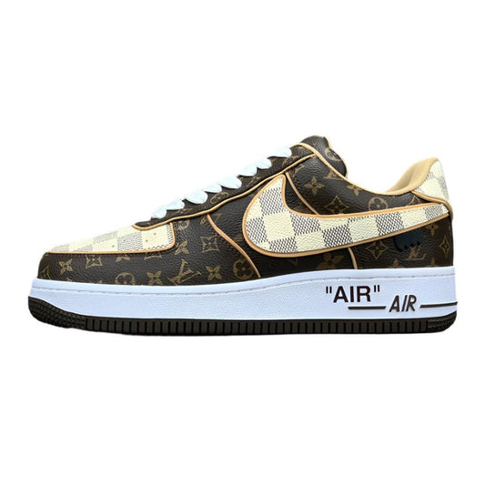 NIKE AIR FORCE 1 LOUIS VUITTON BROWN - Sin Sity Reps