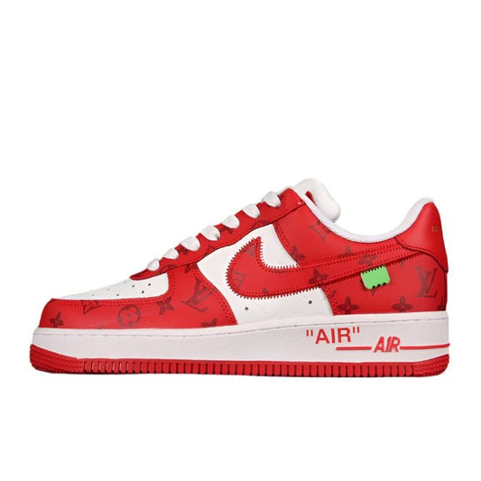 NIKE AIR FORCE 1 x LOUIS VUITTON VIRGIL ABLOH WHITE RED - Sin Sity Reps