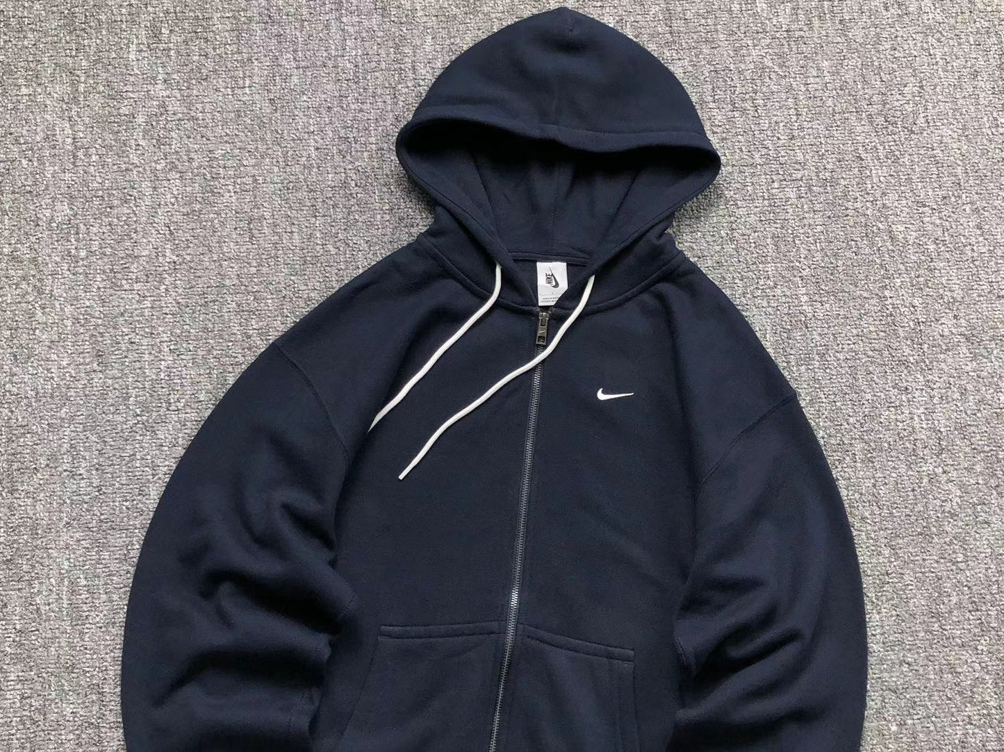 NIKE FULL ZIP HOODIE NAVY - Sin Sity Reps