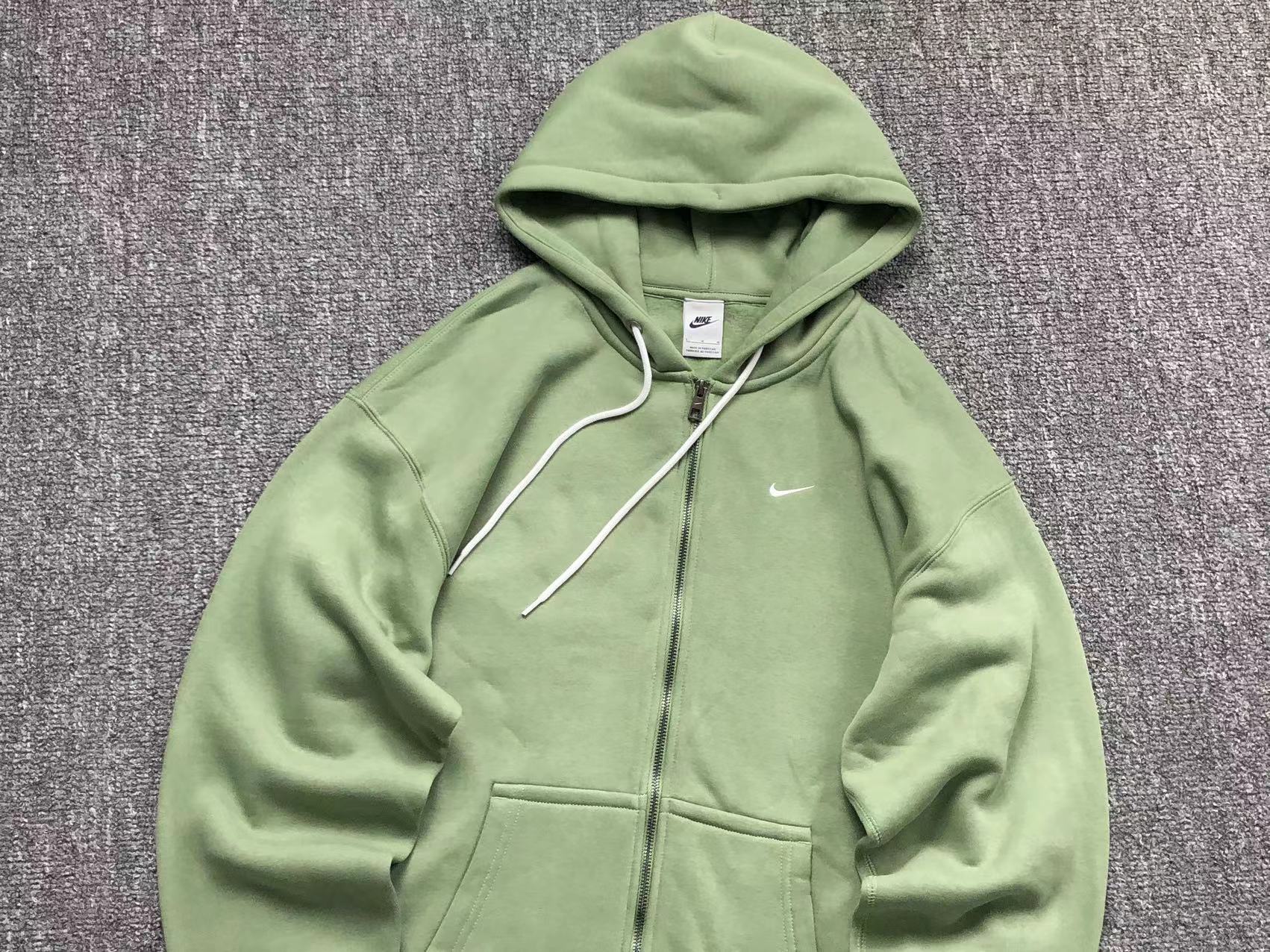 NIKE FULL ZIP HOODIE OIL GREEN - Sin Sity Reps