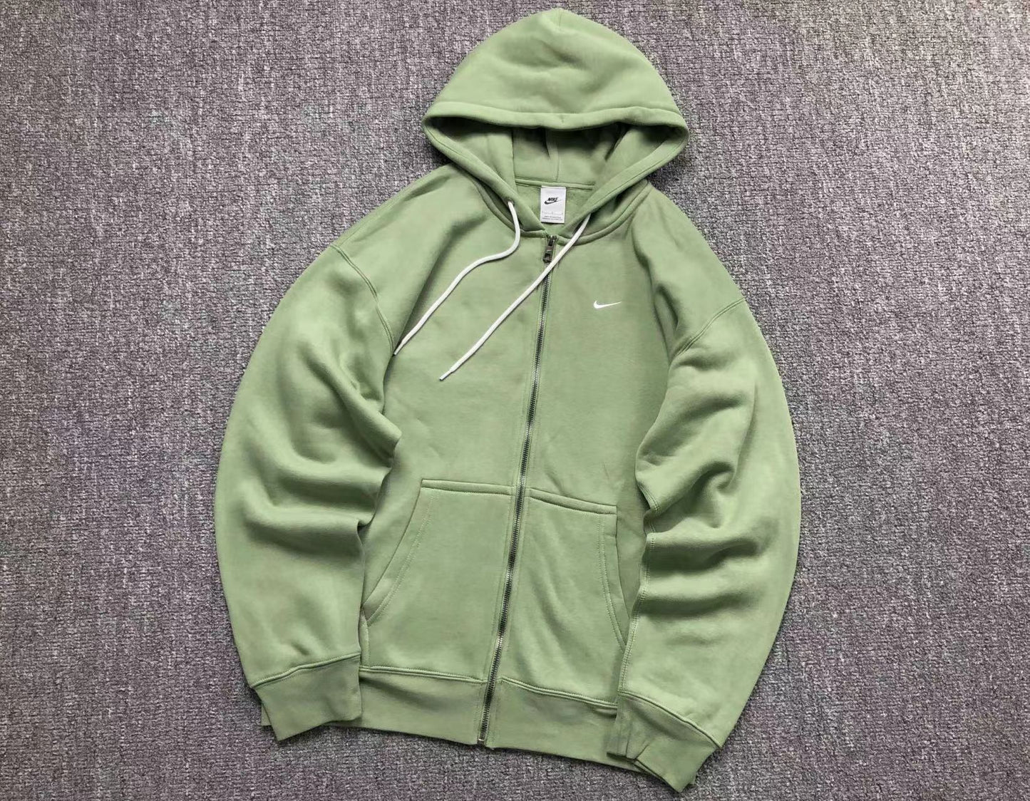 NIKE FULL ZIP HOODIE OIL GREEN - Sin Sity Reps