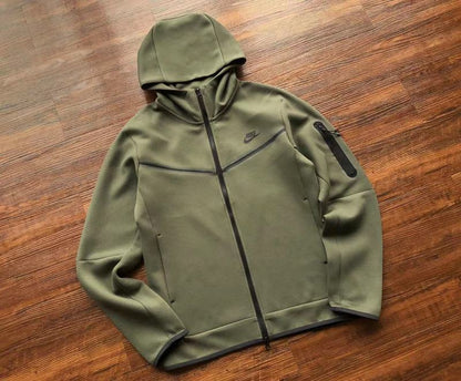 NIKE TECH FLEECE HOODIE x ARMY GREEN - Sin Sity Reps