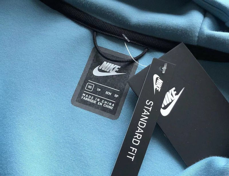 NIKE TECH FLEECE HOODIE x BABY BLUE/GREY/WHITE - Sin Sity Reps