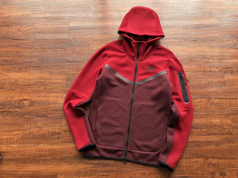 NIKE TECH FLEECE HOODIE x BERRY/POMEGRANATE - Sin Sity Reps