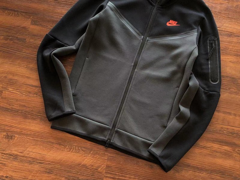 NIKE TECH FLEECE HOODIE x BLACK/DARK SMOKE GREY - Sin Sity Reps