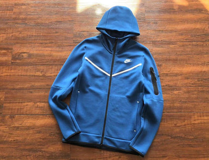 NIKE TECH FLEECE HOODIE x BLUE WHITE - Sin Sity Reps