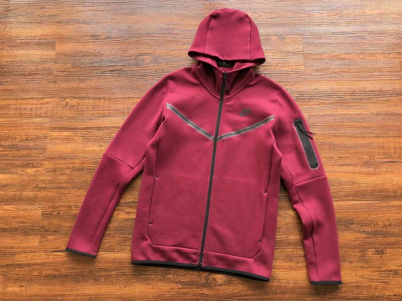 NIKE TECH FLEECE HOODIE x BURGUNDY - Sin Sity Reps