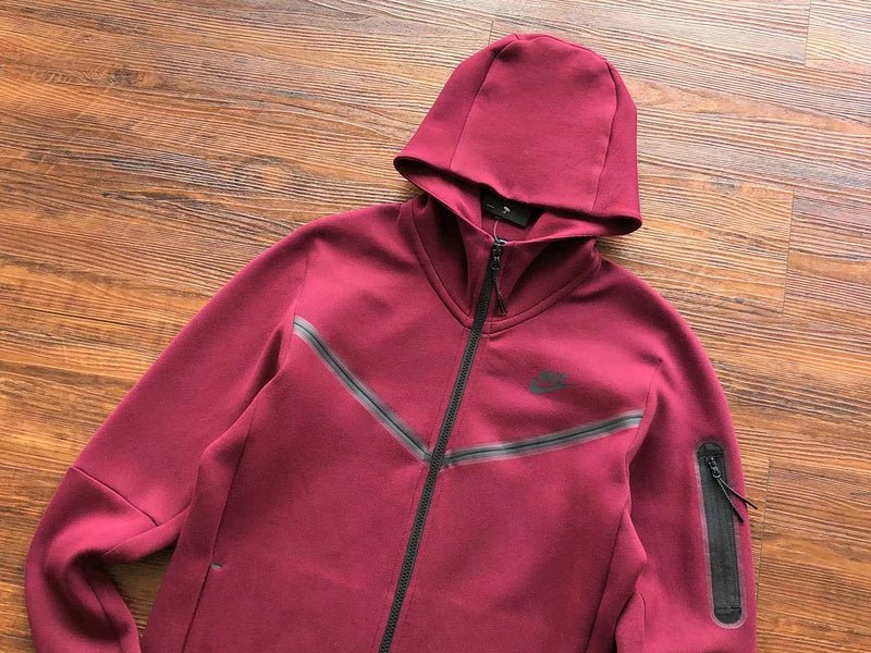 NIKE TECH FLEECE HOODIE x BURGUNDY - Sin Sity Reps