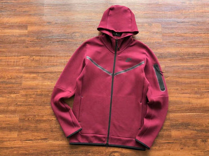 NIKE TECH FLEECE HOODIE x BURGUNDY - Sin Sity Reps