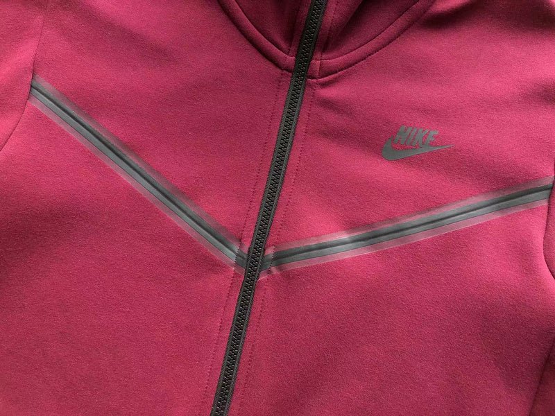 NIKE TECH FLEECE HOODIE x BURGUNDY - Sin Sity Reps