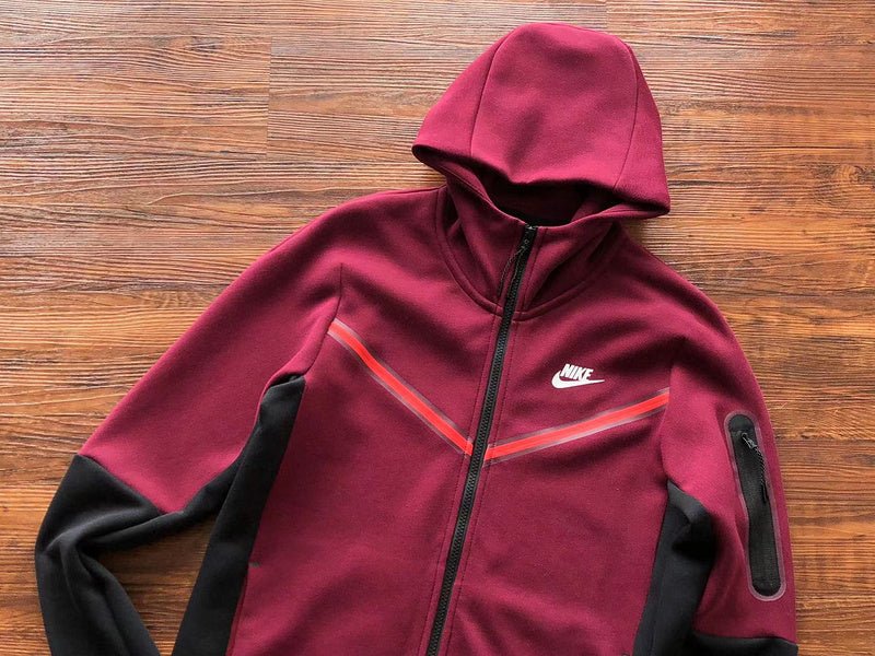 NIKE TECH FLEECE HOODIE x DARK BEETROOT/PHANTOM - Sin Sity Reps