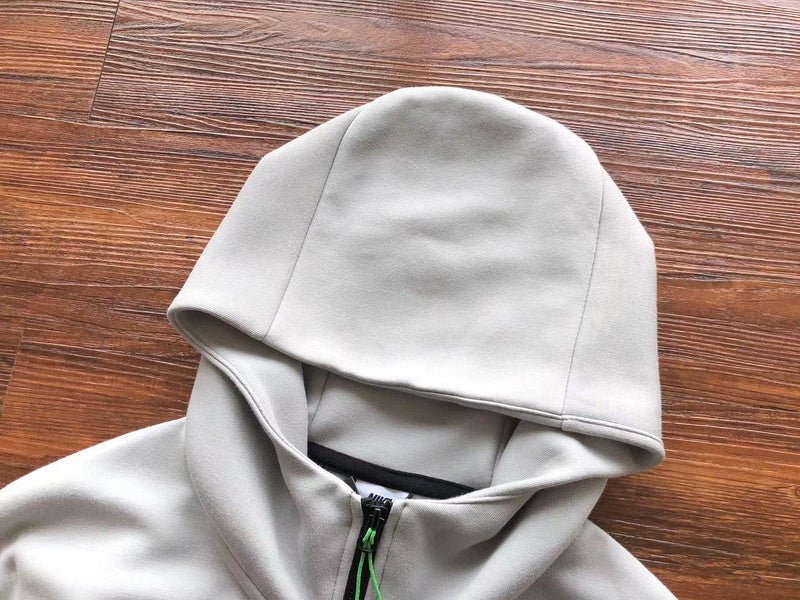 NIKE TECH FLEECE HOODIE x GREY/BLACK/GREEN - Sin Sity Reps