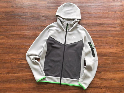 NIKE TECH FLEECE HOODIE x GREY/BLACK/GREEN - Sin Sity Reps