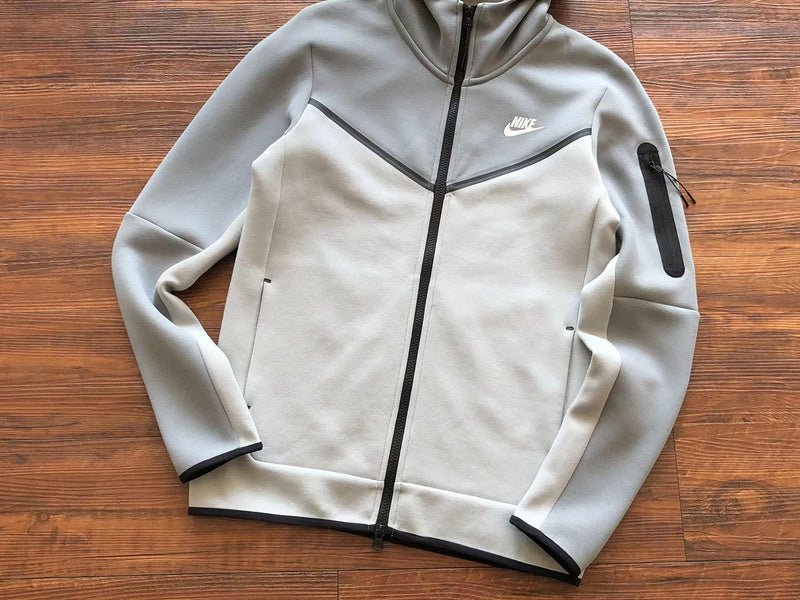 NIKE TECH FLEECE HOODIE x GREY/WHITE - Sin Sity Reps