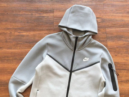 NIKE TECH FLEECE HOODIE x GREY/WHITE - Sin Sity Reps