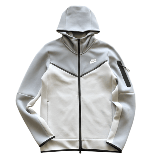 NIKE TECH FLEECE HOODIE x GREY/WHITE - Sin Sity Reps