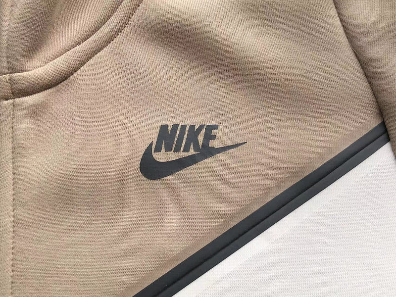 NIKE TECH FLEECE HOODIE x SANDALWOOD/LIGHT BONE WHITE - Sin Sity Reps