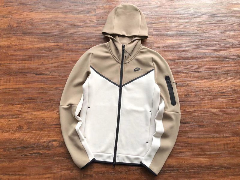 NIKE TECH FLEECE HOODIE x SANDALWOOD/LIGHT BONE WHITE - Sin Sity Reps