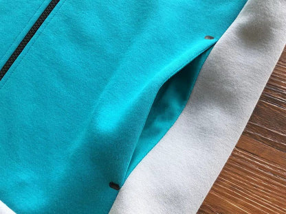 NIKE TECH FLEECE HOODIE x WOLF GREY/AQUAMARINE/ORANGE - Sin Sity Reps