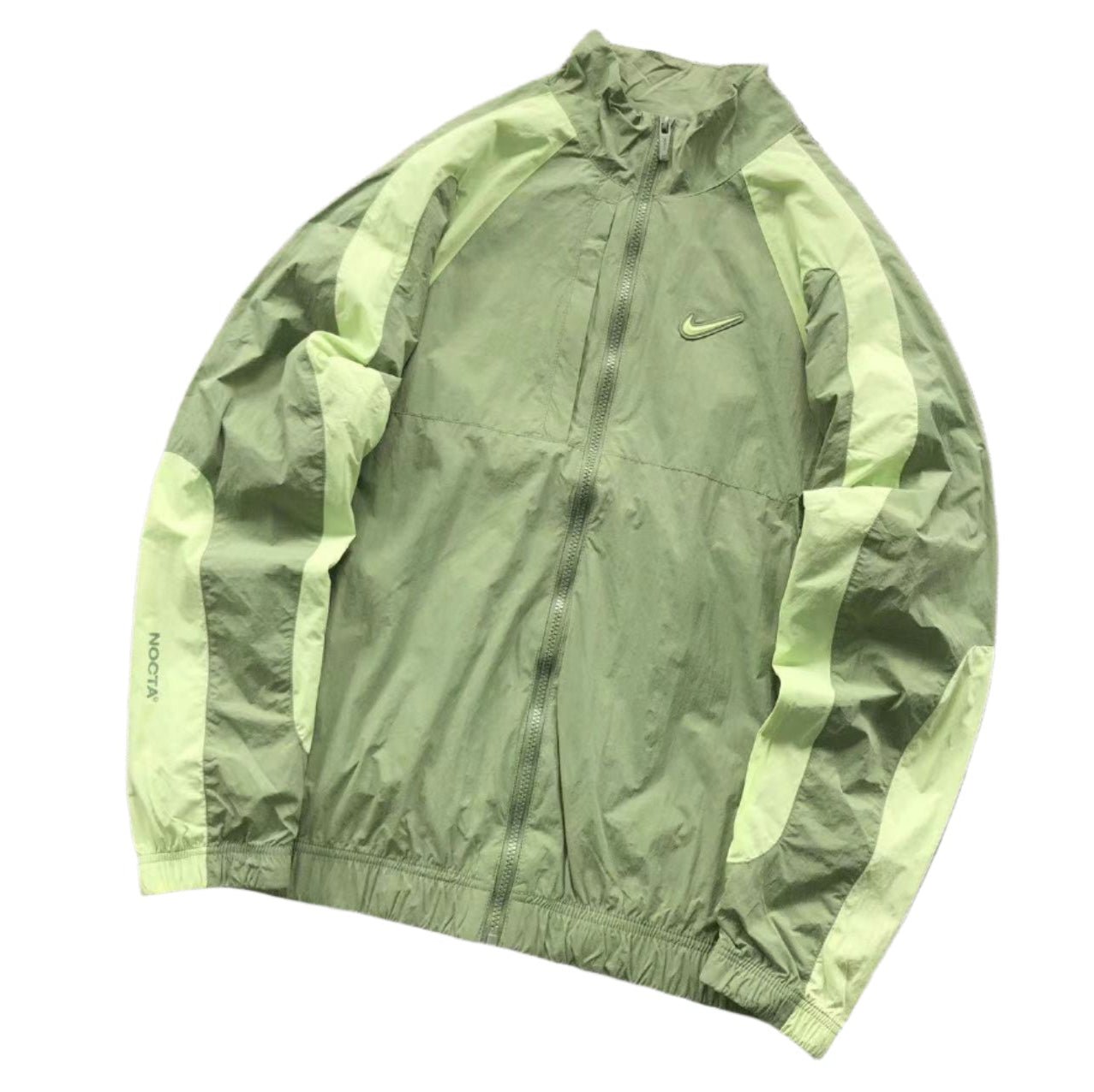 NIKE x NOCTA NORTHSTAR NYLON TRACK JACKET OIL GREEN/LIGHT LIQUID LIME - Sin Sity Reps