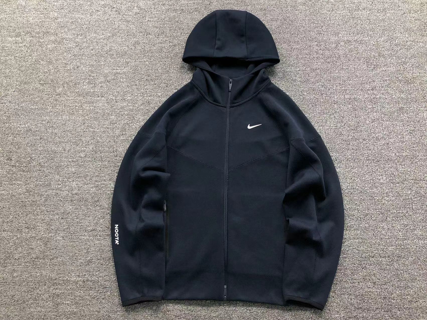 NIKE x NOCTA TECH FLEECE HOODIE BLACK SILVER - Sin Sity Reps