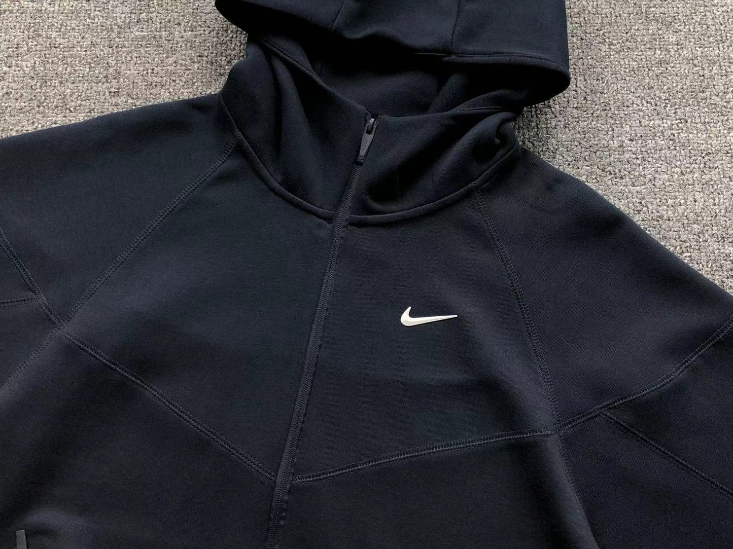 NIKE x NOCTA TECH FLEECE HOODIE BLACK SILVER - Sin Sity Reps