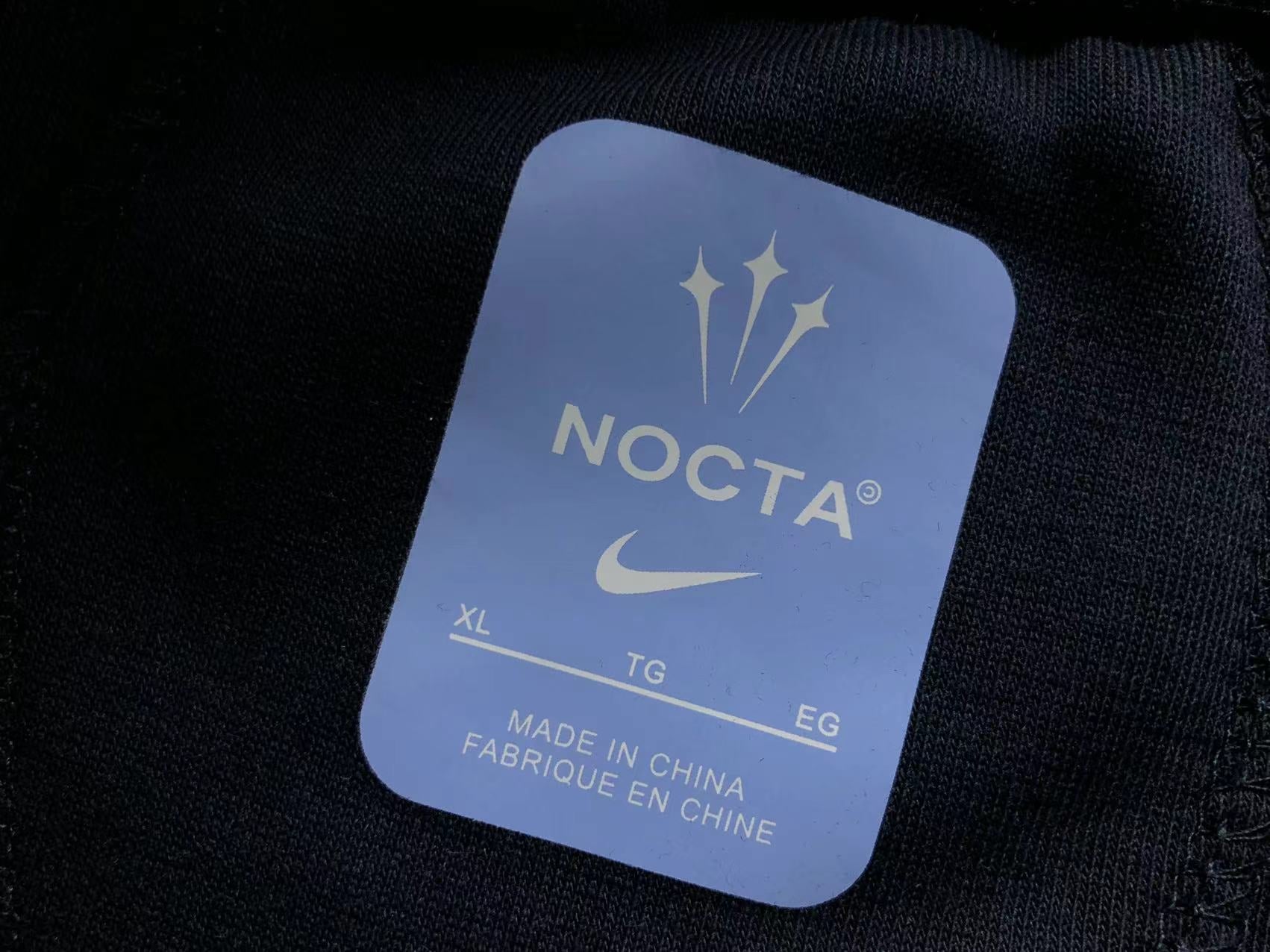 NIKE x NOCTA TECH FLEECE HOODIE BLACK SILVER - Sin Sity Reps