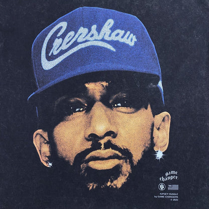 NIPSEY HUSSLE VINTAGE GRAPHIC TEE DARK GREY - Sin Sity Reps