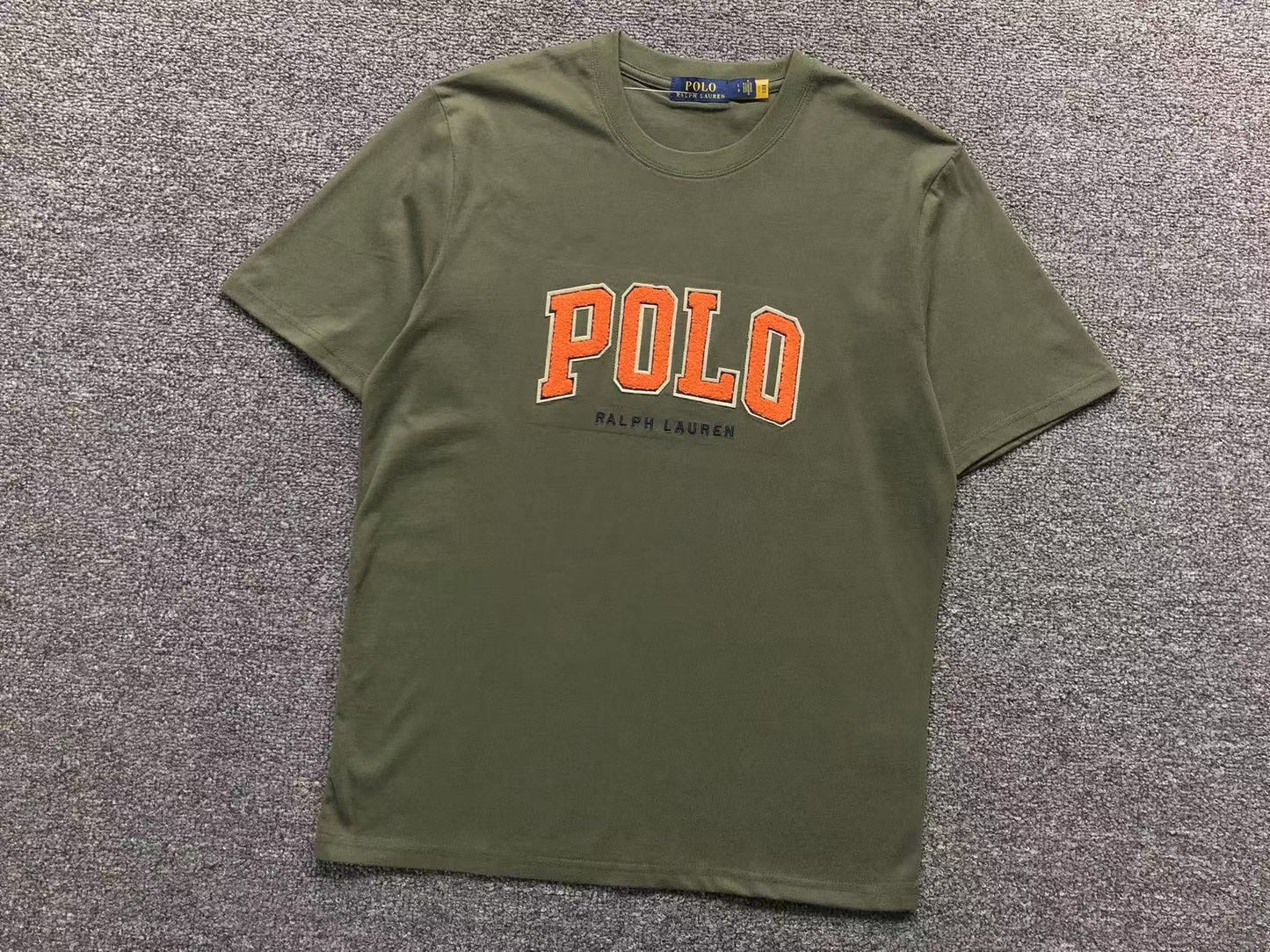 POLO RALPH LAUREN BIG & TALL LOGO JERSEY T - SHIRT ARMY GREEN - Sin Sity Reps