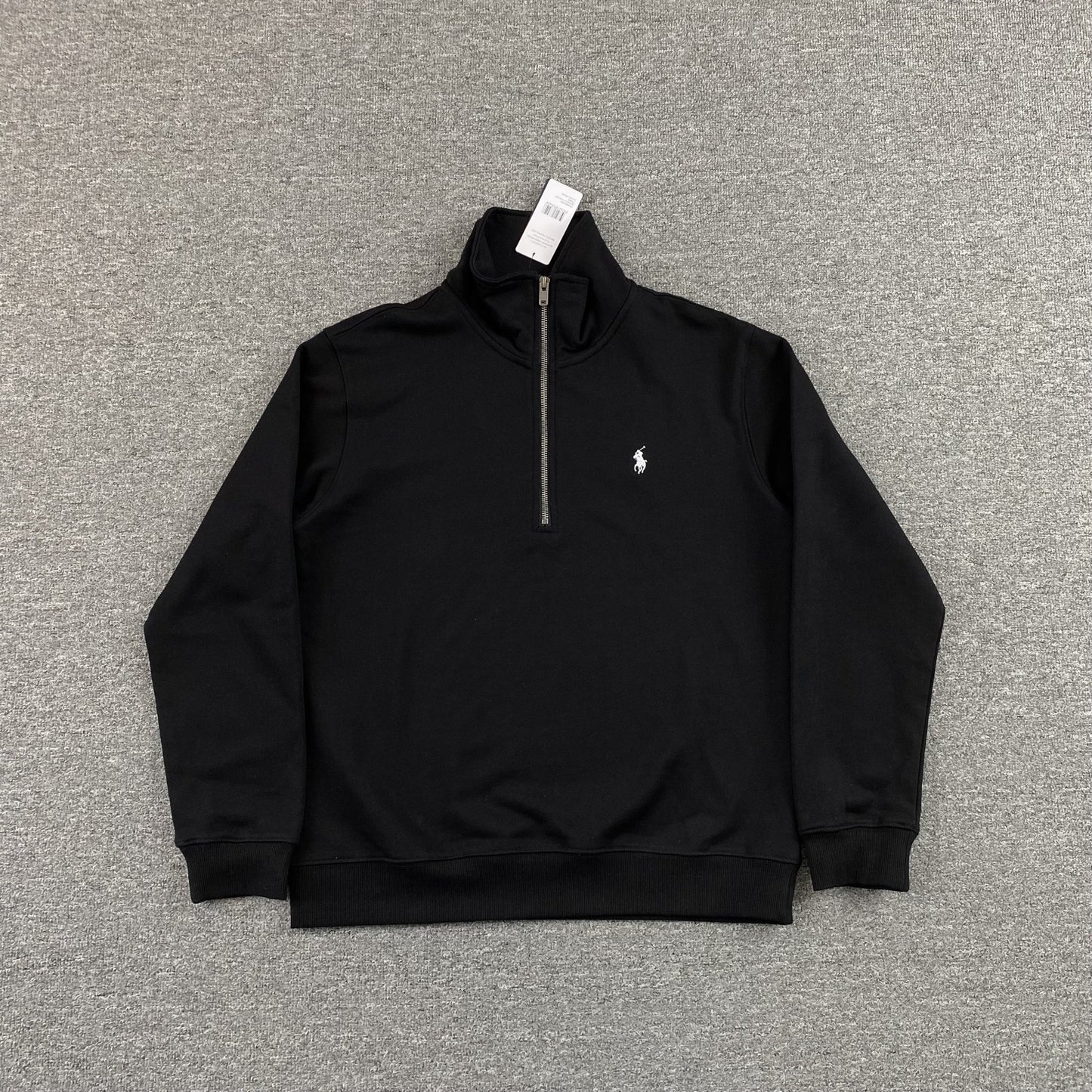 POLO RALPH LAUREN QUARTER ZIP SWEATSHIRT BLACK - Sin Sity Reps