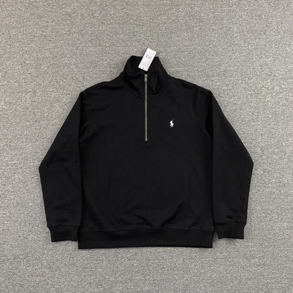 POLO RALPH LAUREN QUARTER ZIP SWEATSHIRT BLACK - Sin Sity Reps