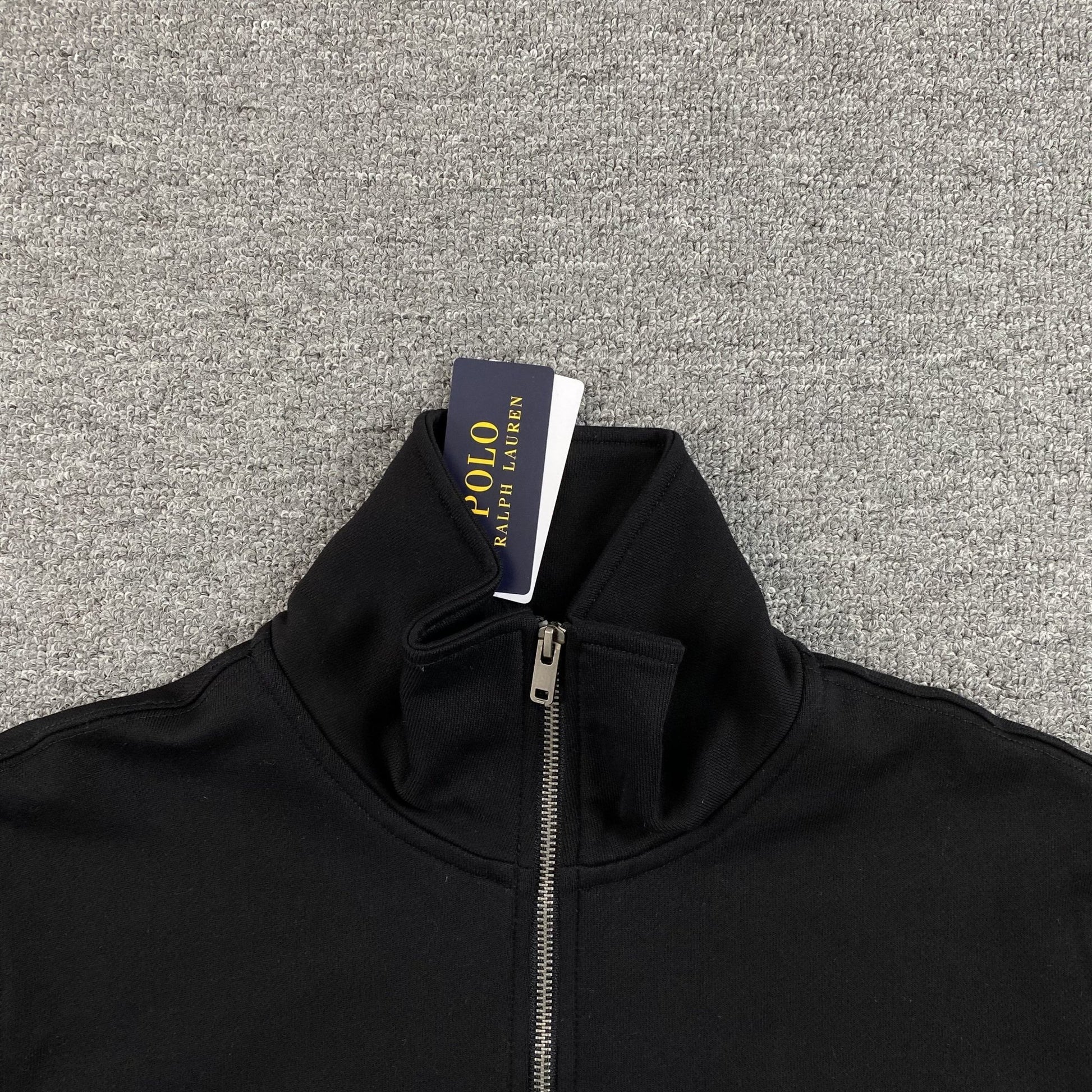 POLO RALPH LAUREN QUARTER ZIP SWEATSHIRT BLACK - Sin Sity Reps