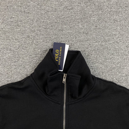 POLO RALPH LAUREN QUARTER ZIP SWEATSHIRT BLACK - Sin Sity Reps